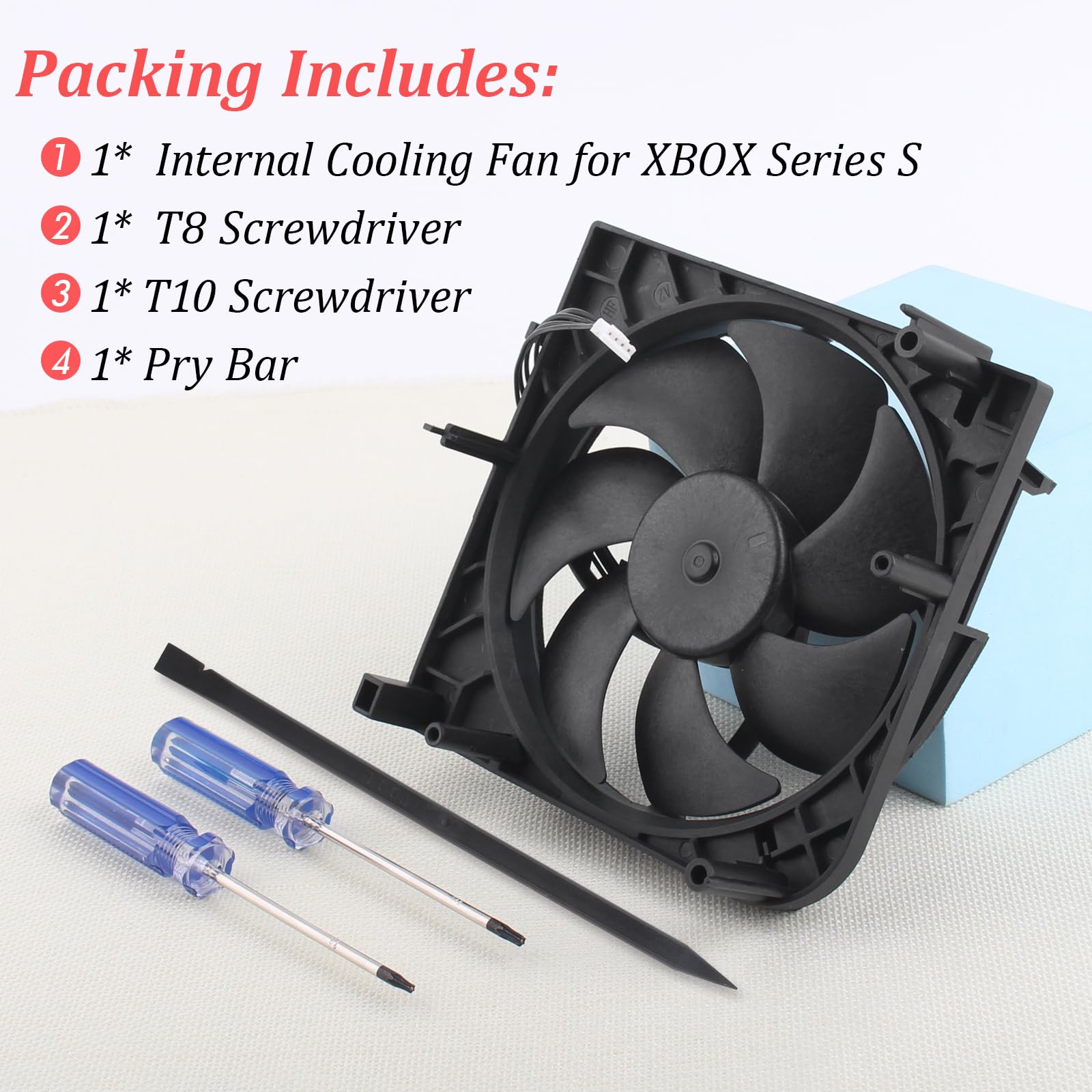 RongZy per Xbox Series S Ventola di Raffreddamento Interna per Xbox Series S Ventola di Interna Sostituzione 5 Pale Dissipatore di Calore Accessori Parti di Riparazionae con Strumenti(XX)