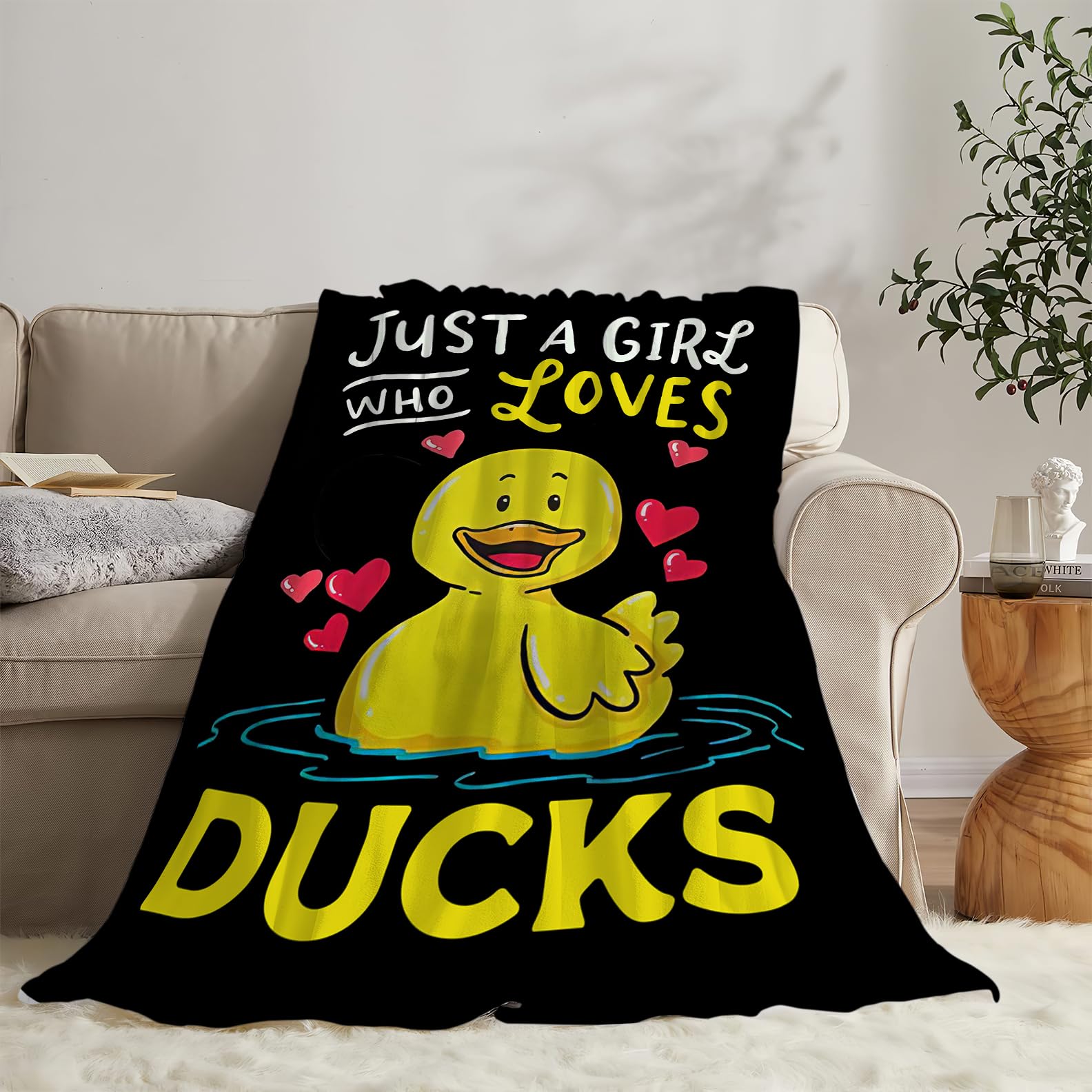 Duck Print Flannel Blanket – Cute Cozy Throw For Bed, Sofa, Or Gift 60x50 Inches - View #7