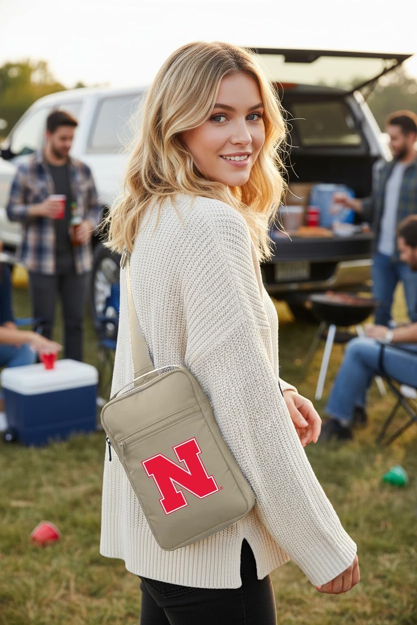 Broad Bay University of Nebraska Crossbody Bag - Versatile Travel, Sports, or Gameday Bag for Cornhusker Fans and Alumni, Men or Women