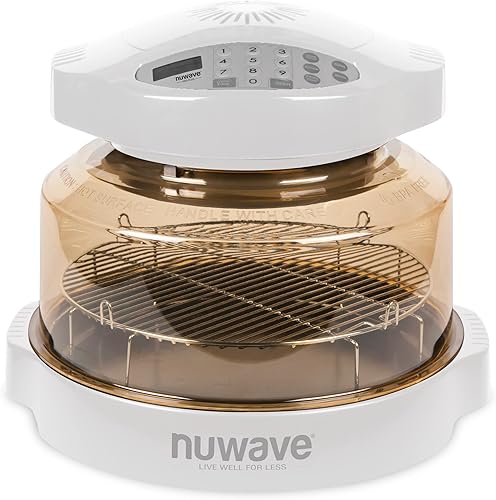 Nuwave Horno de convección de encimera Pro Plus (renovado) con triple potencia de cocción, control de temperatura de 100 F-350 F en incrementos de