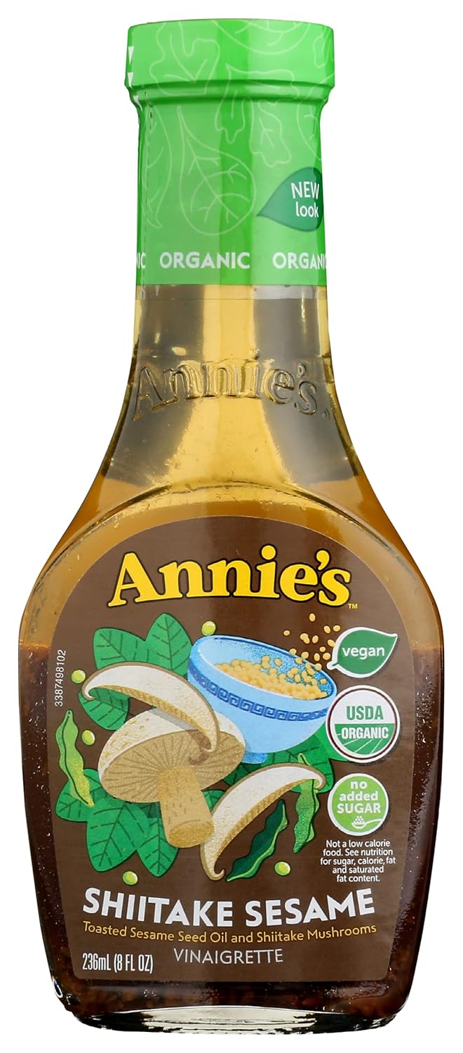 ANNIES NATURALS SHIITAKE SESM VNGRTT SALAD DRESSING GLASS