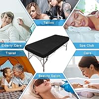 Vista 5 de Mixweer 30 piezas de sábanas de mesa de masaje a prueba de aceite e impermeables ajustables para spa de 39 x 87 pulgadas, sábanas protectoras