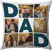 Vista 9 de Funda de almohada personalizada con collage de fotos, funda de almohada personalizada con imágenes de mascota, mamá, papá, ella, regalo del día