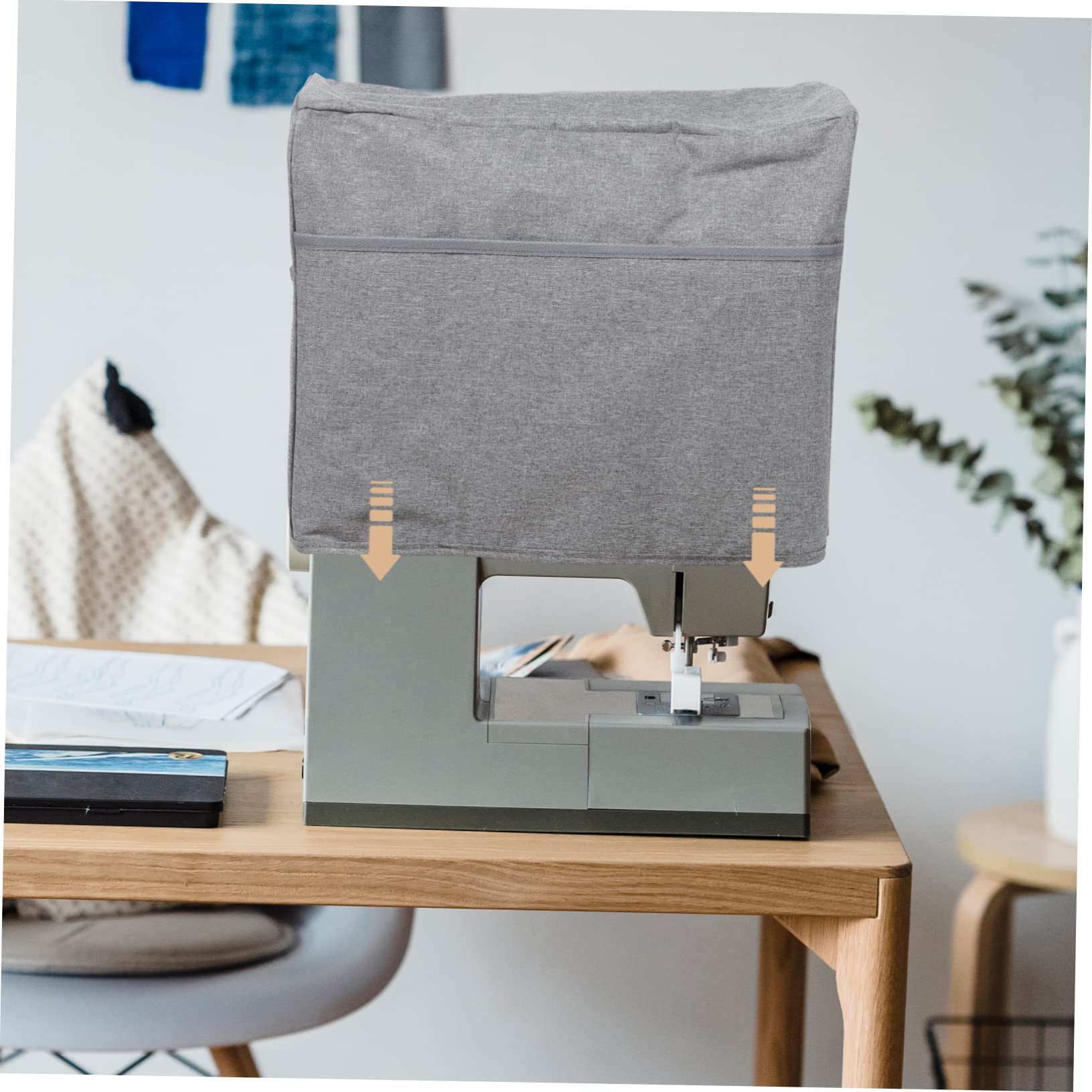 ARTIBETTER Sewing Machine Protective Sleeve Large Pockets Cover for Household Sewing Machine Waterproof Material