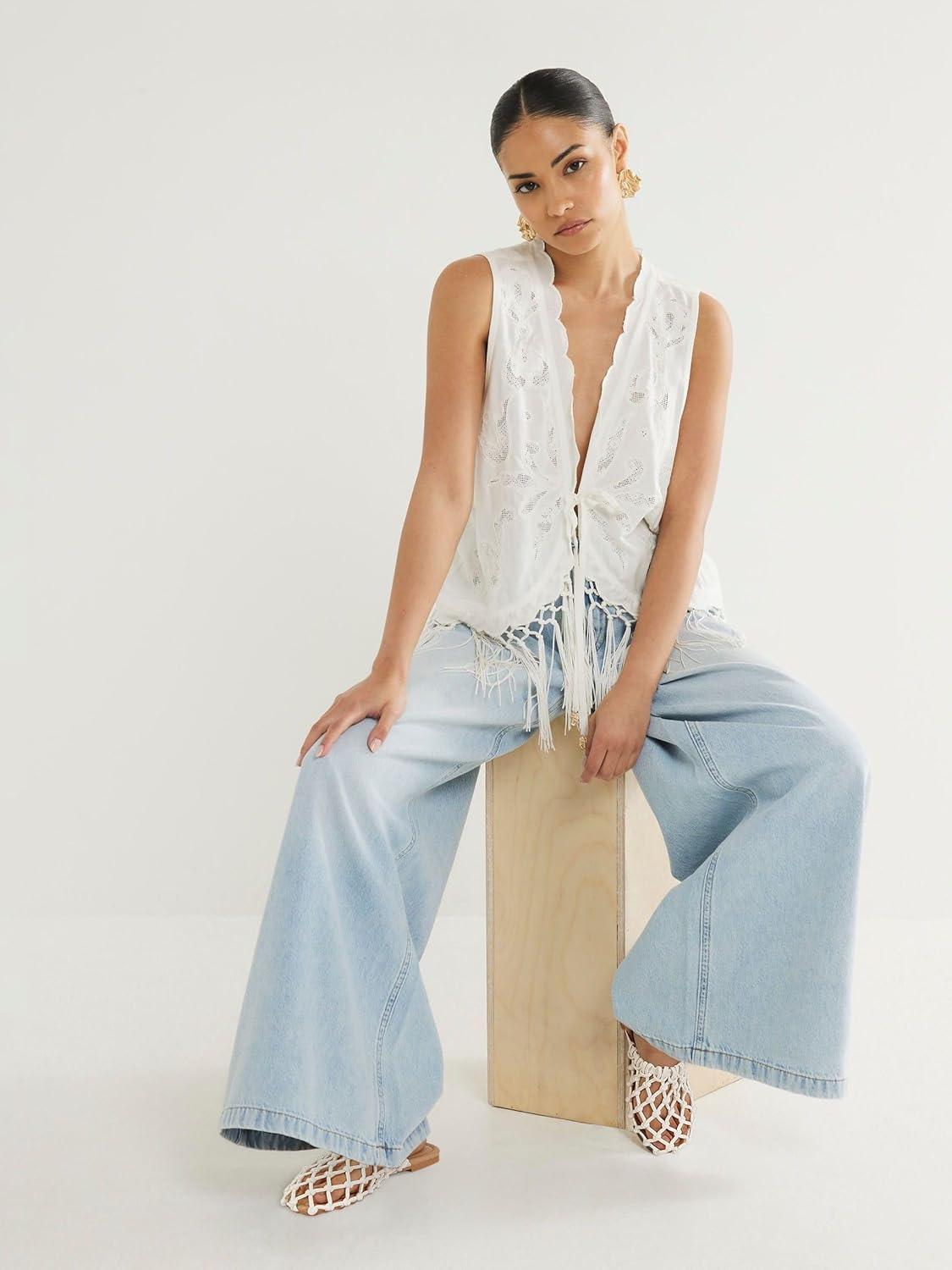 SOVANYOU Womens Slip on Mesh Flat Sandals Woven Mules Dressy Braided Flats Summer Beach Casual Closed Toe Slippers - Image 4