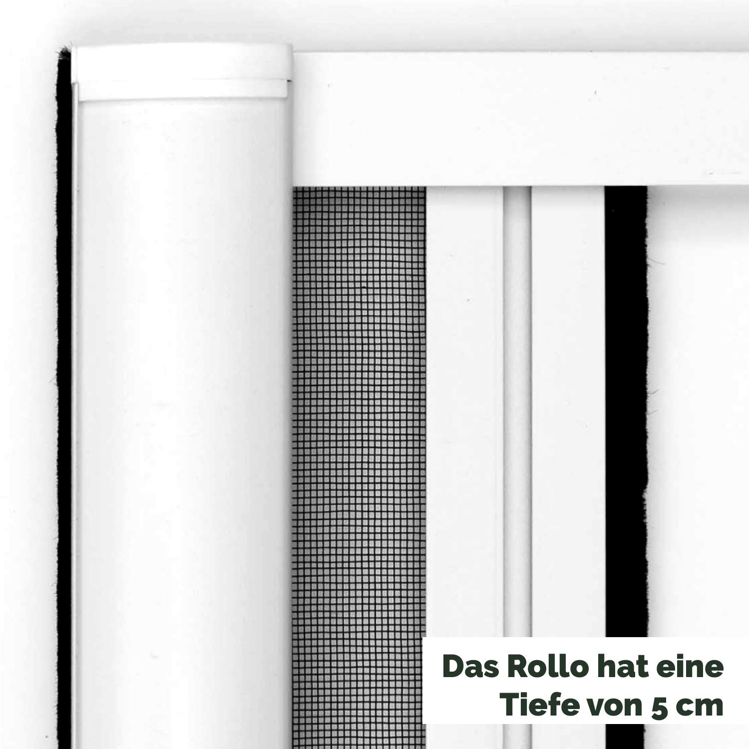 Nematek Alu Insektenschutz Rollo für Türen - Mückenschutz Fliegengitter Tür Rollo mit Aluminium Rahmen für Balkontür Terrassentür (160 x 225 cm, anthrazit)