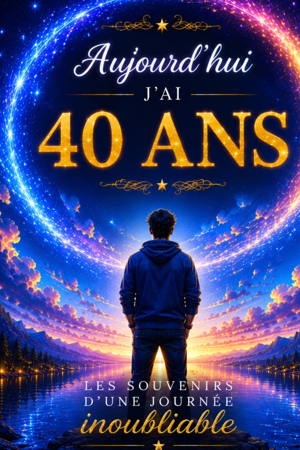 Livre d’Or 40 ans homme : Souvenirs d’un anniversaire inoubliable – Messages, photos et souvenirs à partager: Un livre souvenir élégant et cosmique ... d’émotions, de rires et de moments précieux