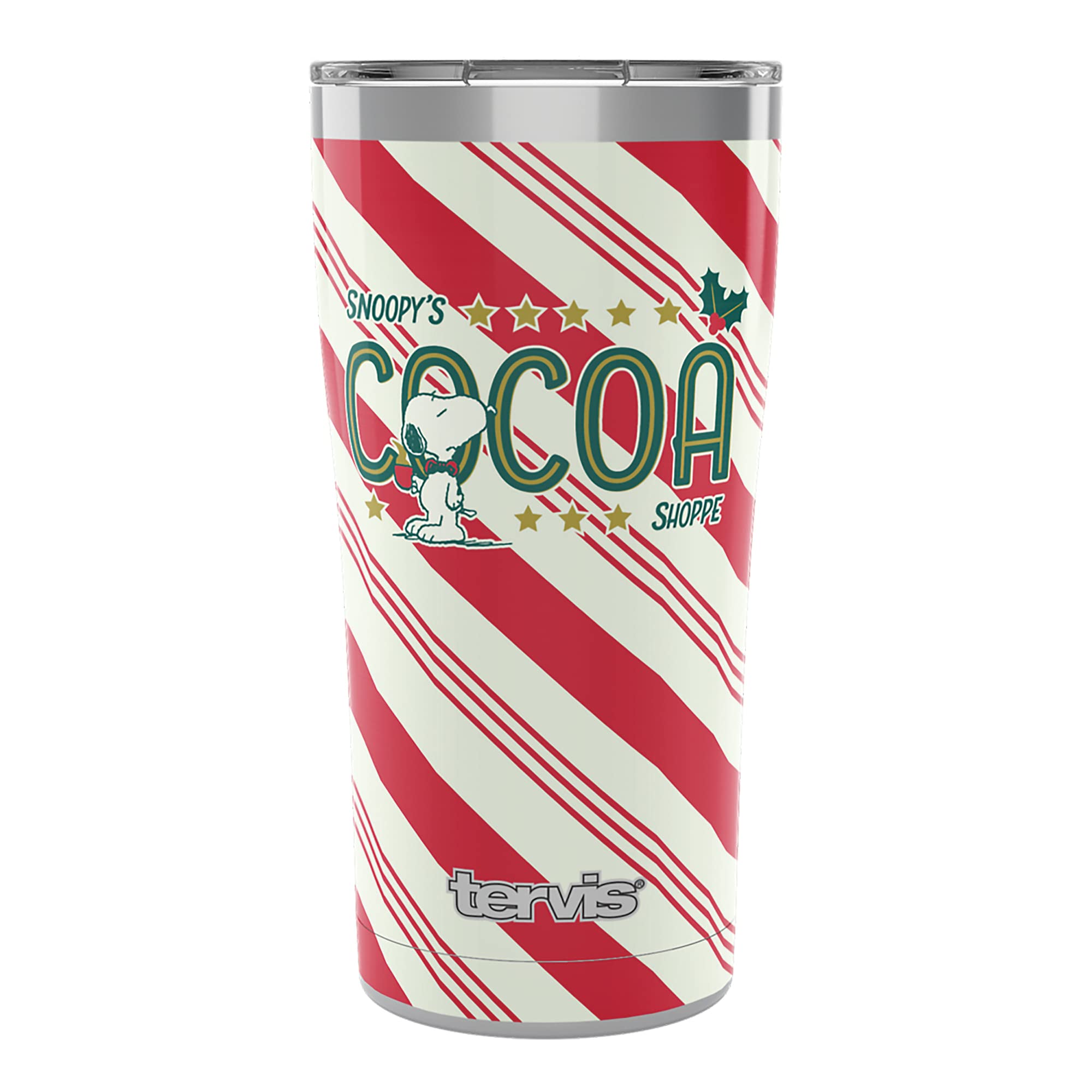 Tervis Peanuts Snoopy Holiday Hot Cocoa Shoppe Triple Walled Insulated Tumbler, Stainless Steel