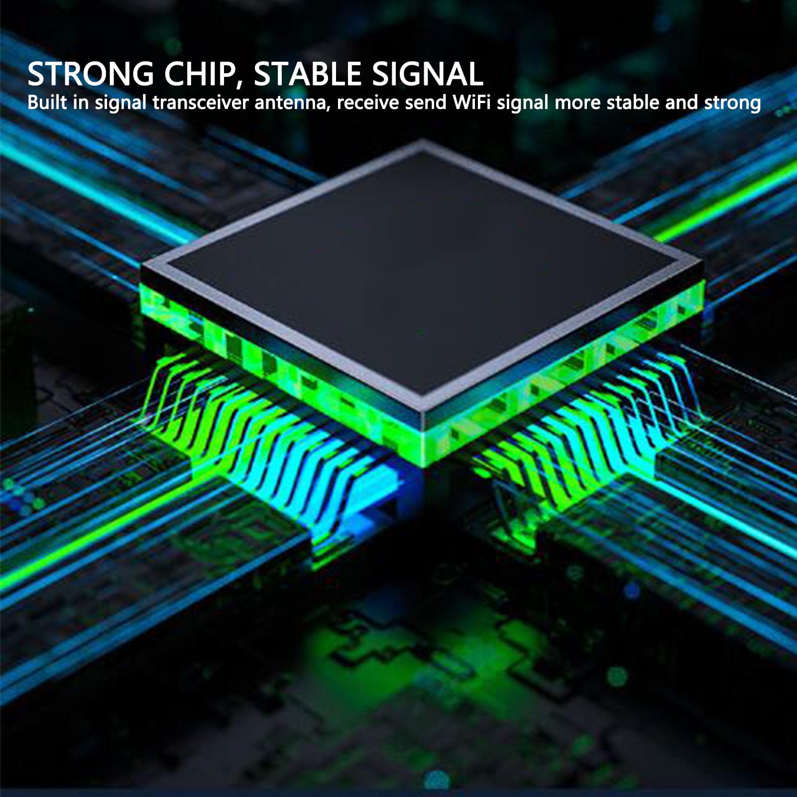 USB Wi Fi Adapter for PC, 1300Mbps Dual Band 2.4G 5GHz Network Adapter for Desktop Laptop, 4 Antennas Internet Network Card for Wins X P, 7, 8, 8.1, 10, 11