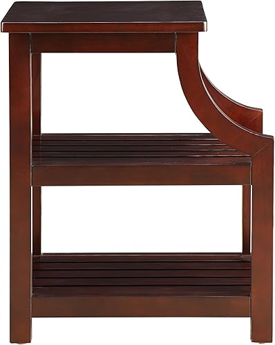 Miniatura 7 de Acme Wasaki - Mesa auxiliar de madera con 2 estantes en color espresso