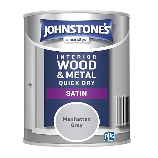 Johnstone's Quick Dry Satin, Manhattan Grey, 750ml