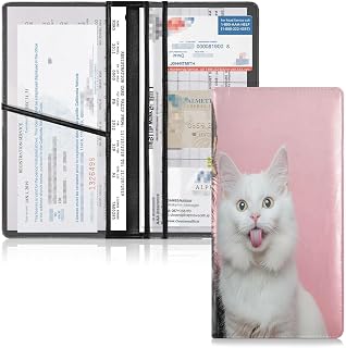 Australian Shepherd Dog and Cat Premium Car Registration & Insurance Card Holder - Waterproof Vehicle Document Organizer for Driver License & Essentials Storage