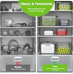 BOICHU Fruit Storage Containers for Fridge - 5 Size Berry Containers for Fridge Keep Fresh with Colanders and Vent Handle Lids, Clear Vegetable Storage Containers for Refrigerator, Lettuce Keeper