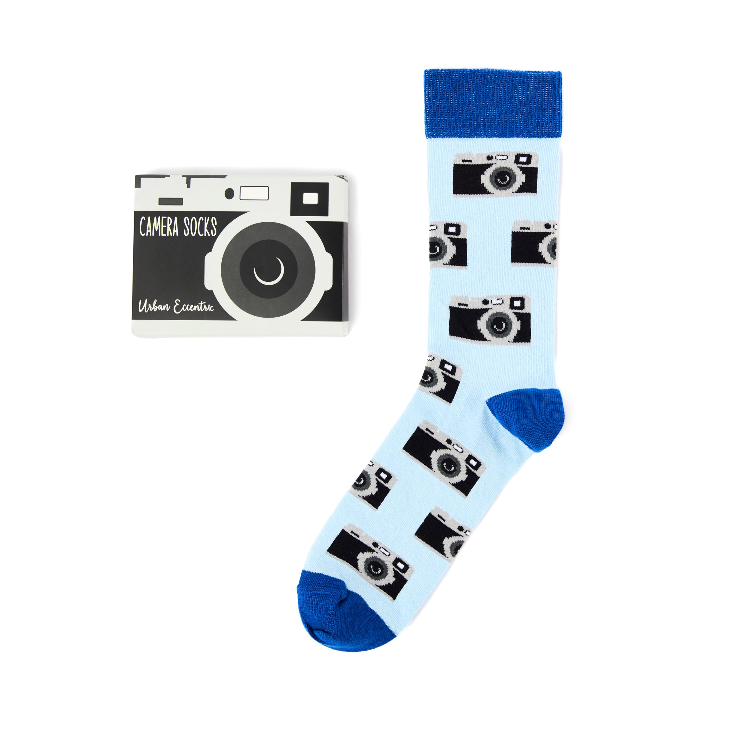 Urban Eccentric Unisex Camera Socks | Gift | 1 Pair | Cotton Rich Premium Socks | Novelty Gifts