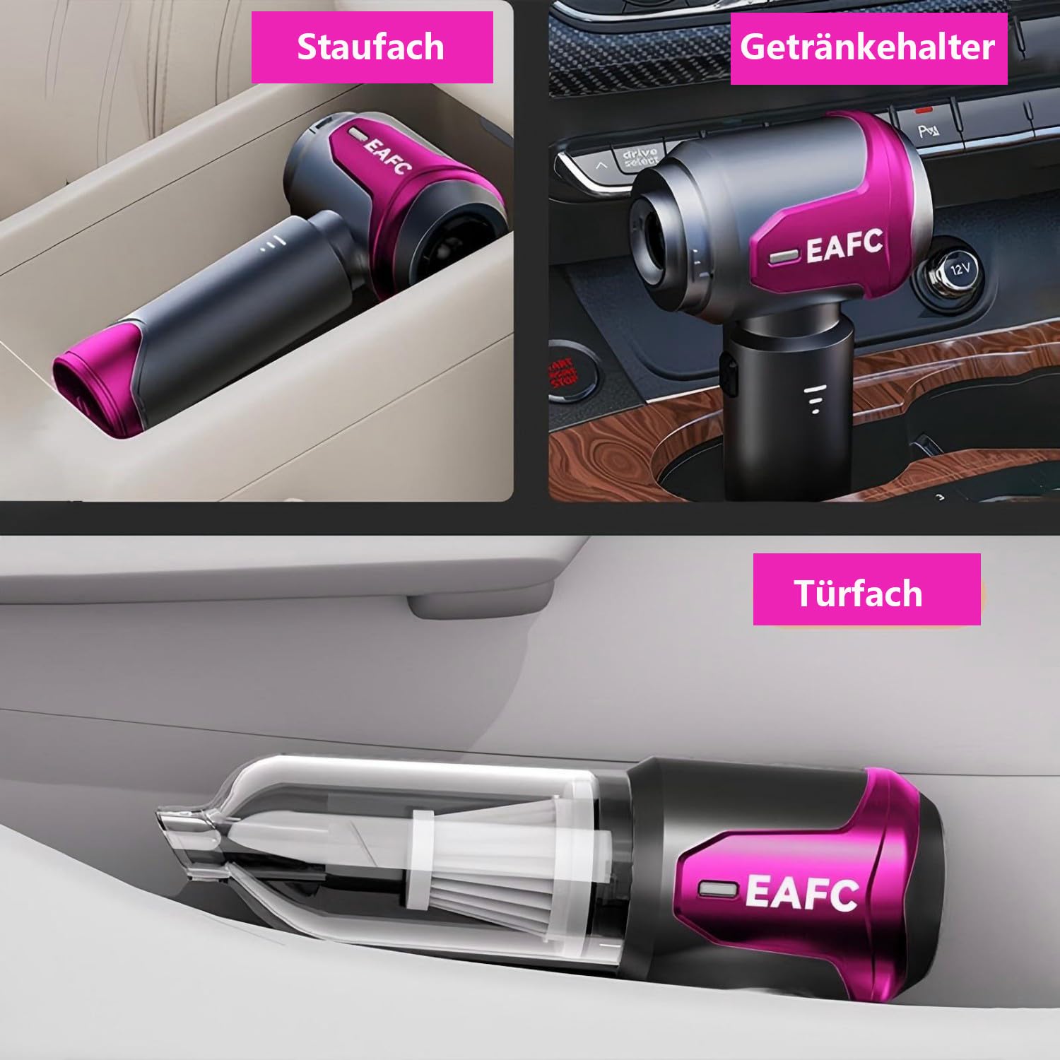 Aspirapolvere Portatile AOSFGE 15000Pa – Senza Fili Con Soffiatore E Filtro HEPA – Per Auto, Ufficio E Casa