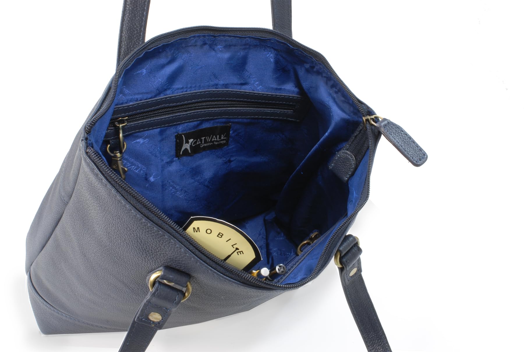 Catwalk Collection Handbags - Bolso de Hombro de Piel - Tote Bag de Mujer - Bolso de Mano Diario - Grande/Mediano - Harper
