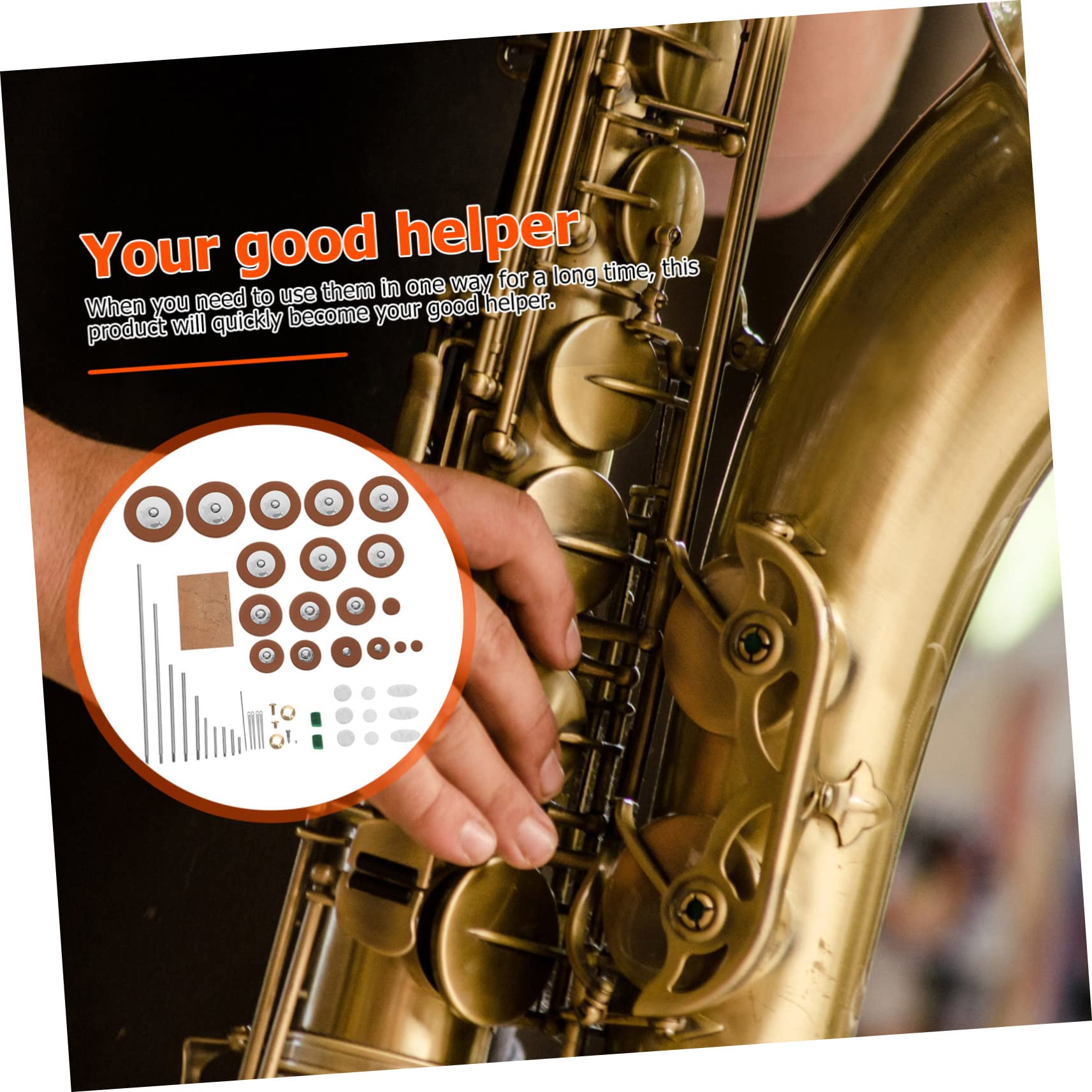 Mikinona Kit di Riparazione per Sax Alto Cuscinetti in Plastico e Metallo, Set Facile da Usare per Musicisti e Appassionati di Sax