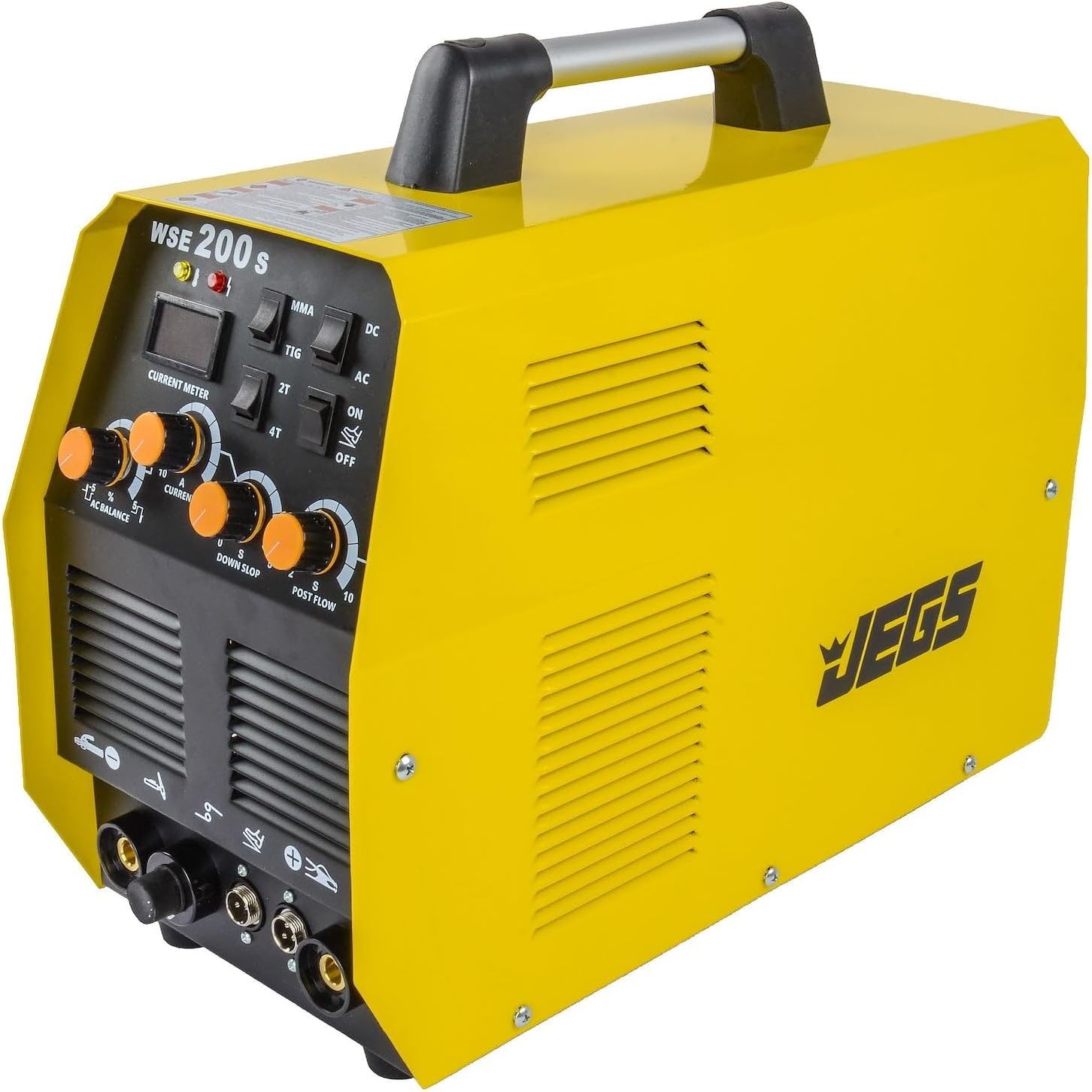 JEGS TIG & MMA 200 | 120V or 220V Power | Duty Cycle: 60% @ 180A @ 230V | Includes Foot Pedal, TIG Welding Torch, Arc Welding Electrode Holder, Ground Clamp, & Regulator | Simple Controls & Operation