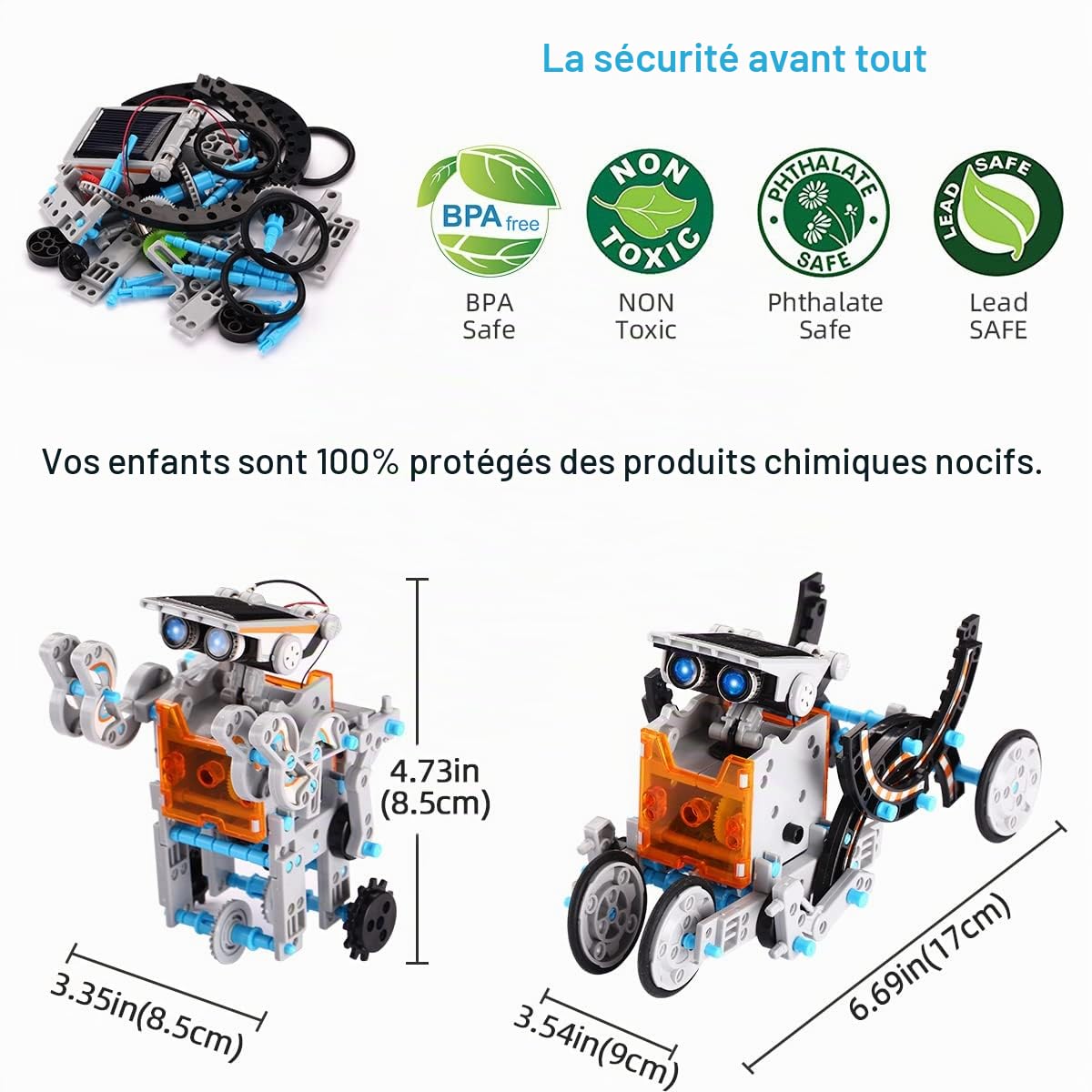 ACELIFE STEM Kit robot solaire, 12 en 1, jouet de construction, alimenté par l'énergie solaire, pour enfants âgés de 8 à 12 ans, garçons et filles, cadeau d'anniversaire