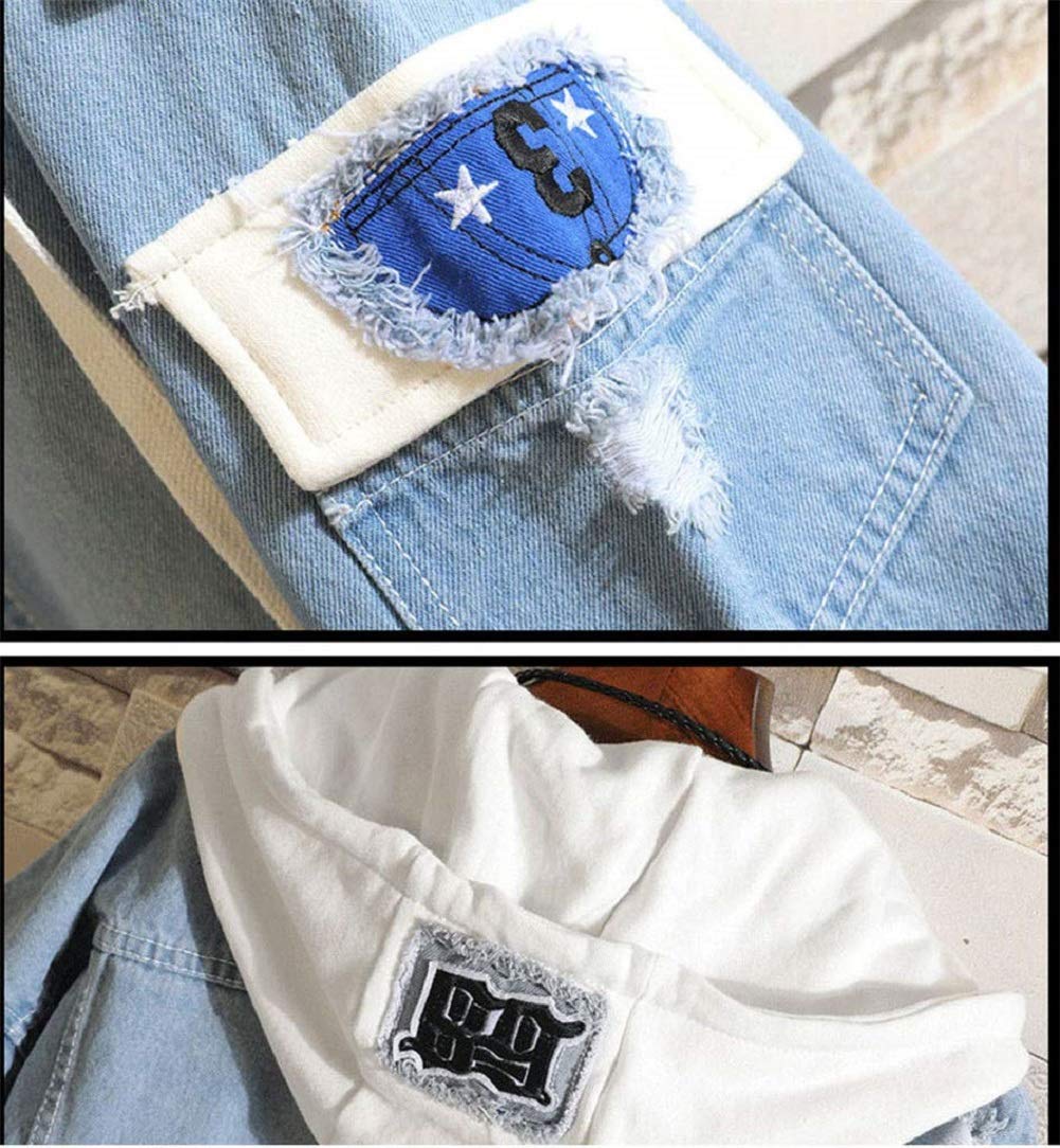 Anime Jacke Unisex Cosplay Kapuzen Pullover Jeansjacke Denim Hoodie Jacket Outwear Mäntel