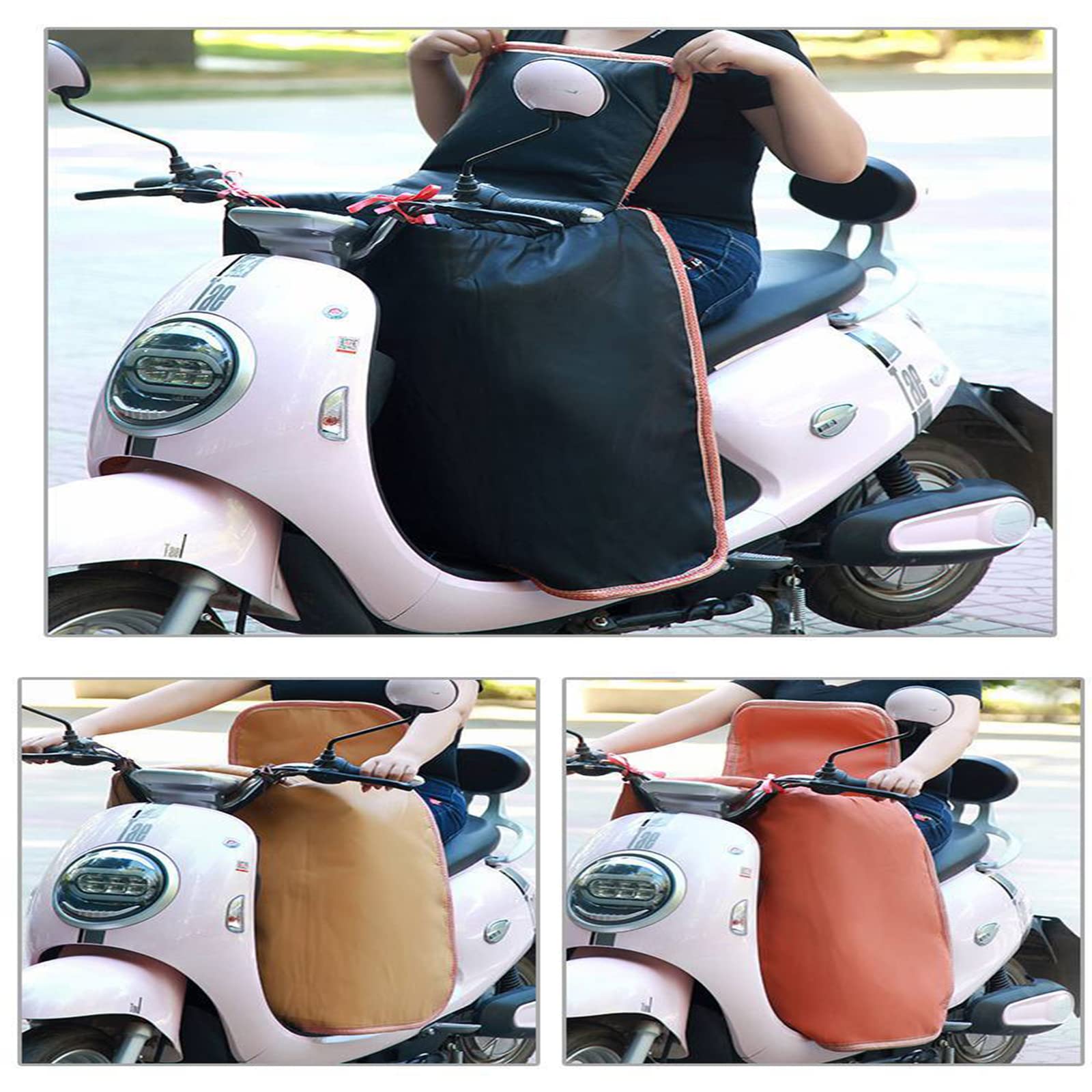 Couette De Pare-Brise De Moto Électrique, Hiver Froid Et D'été Genouillère Imperméable Et Coupe-Vent Tablier De Moto Électrique, Couette De Pare-Brise en Coton PU,A