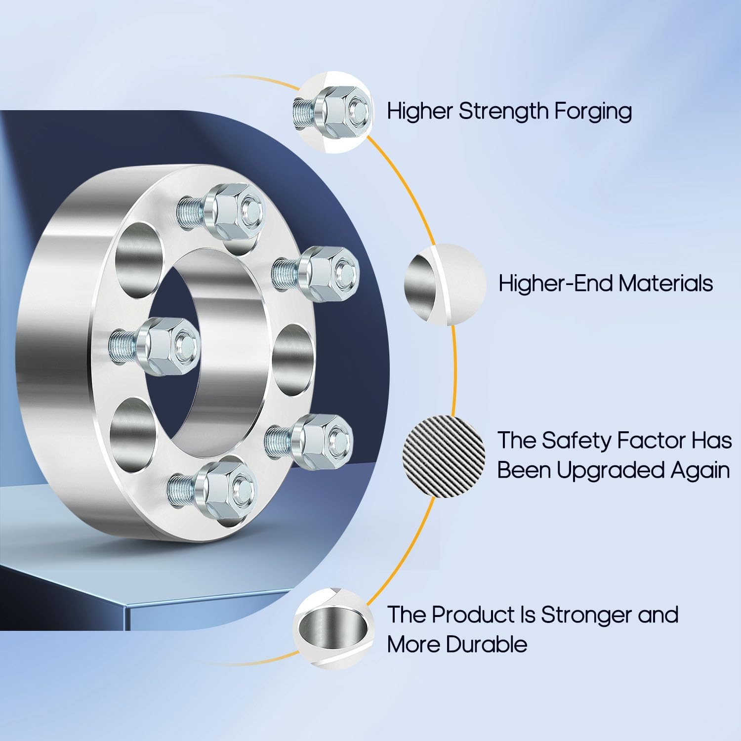 OCPTY 5x4.5 Wheel Spacers 1.5" Wheel Spacers Adapter 5x114.3 Thread 12x1.25 Hub Bore 82.5mm fit for Nissan Altima 350Z for Infiniti Q50 G35 (4PCS)