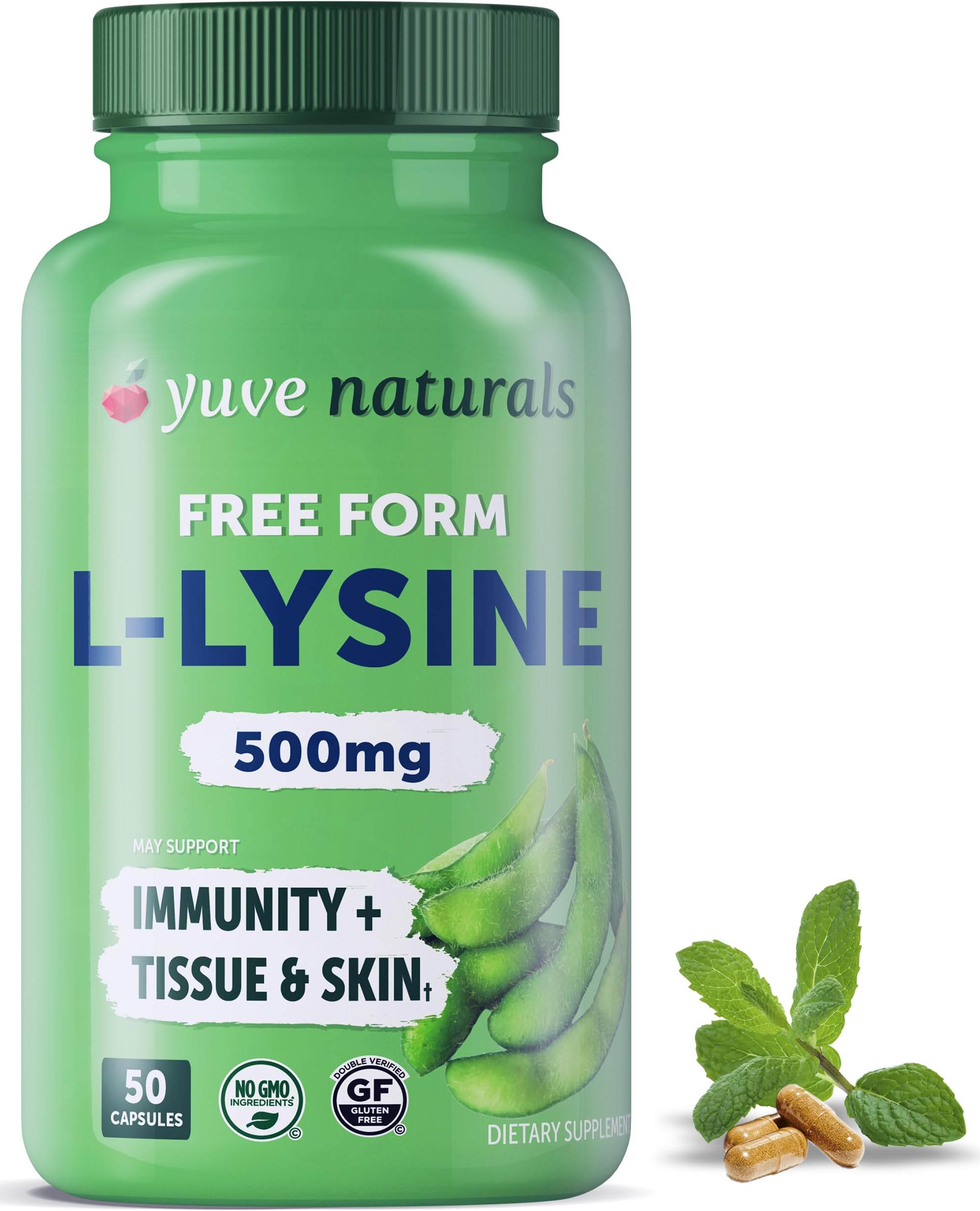 Yuve LLysine 500 mg Essential Amino Acid Immune, Cold