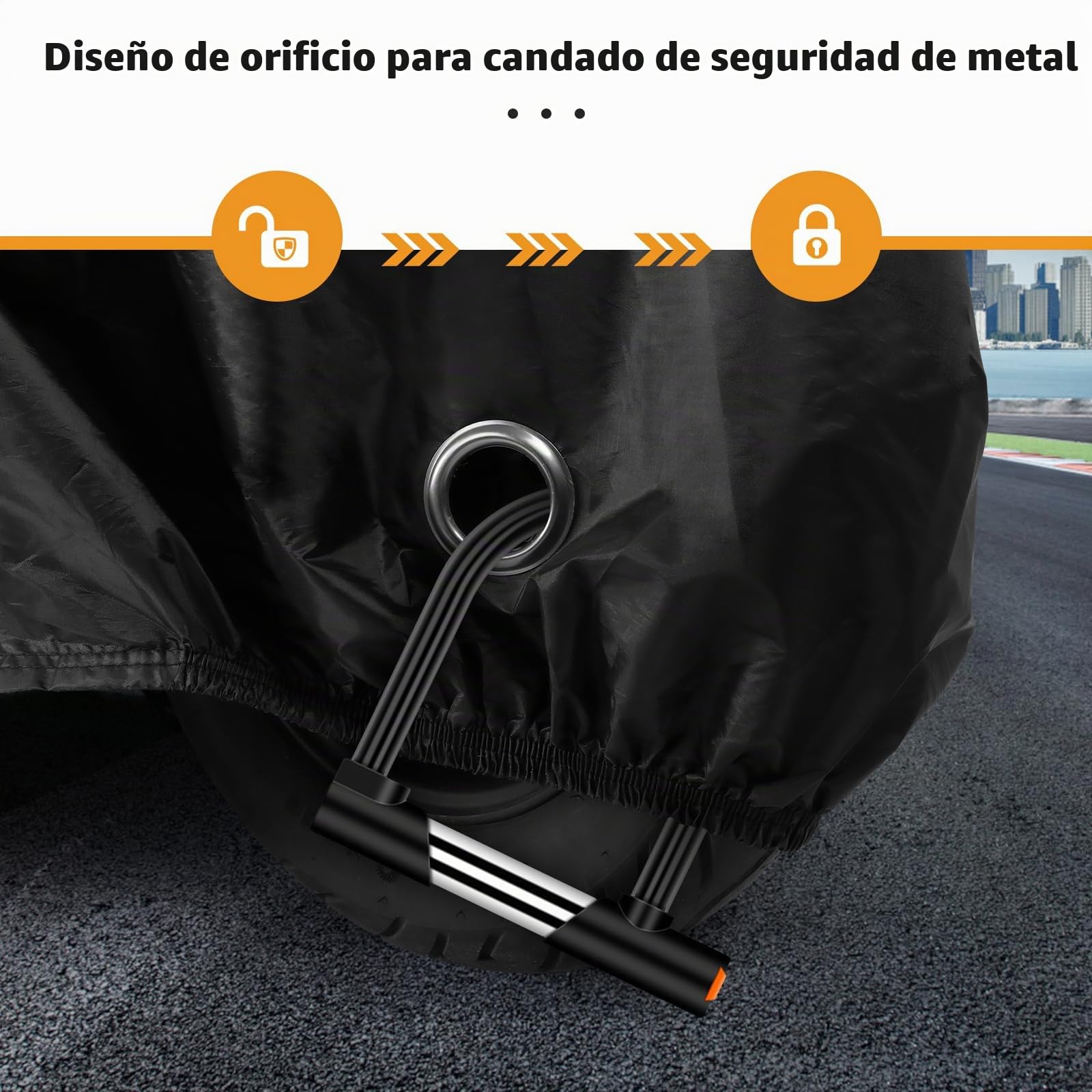Brencco Funda para Motos 245X105X125 CM - Ligera, Impermeable y Fácil de Guardar, Compatible con Múltiples Modelos