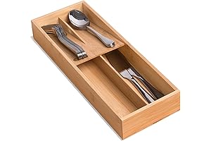 Bamboo Drawer Organizer – Ideal for Utensils