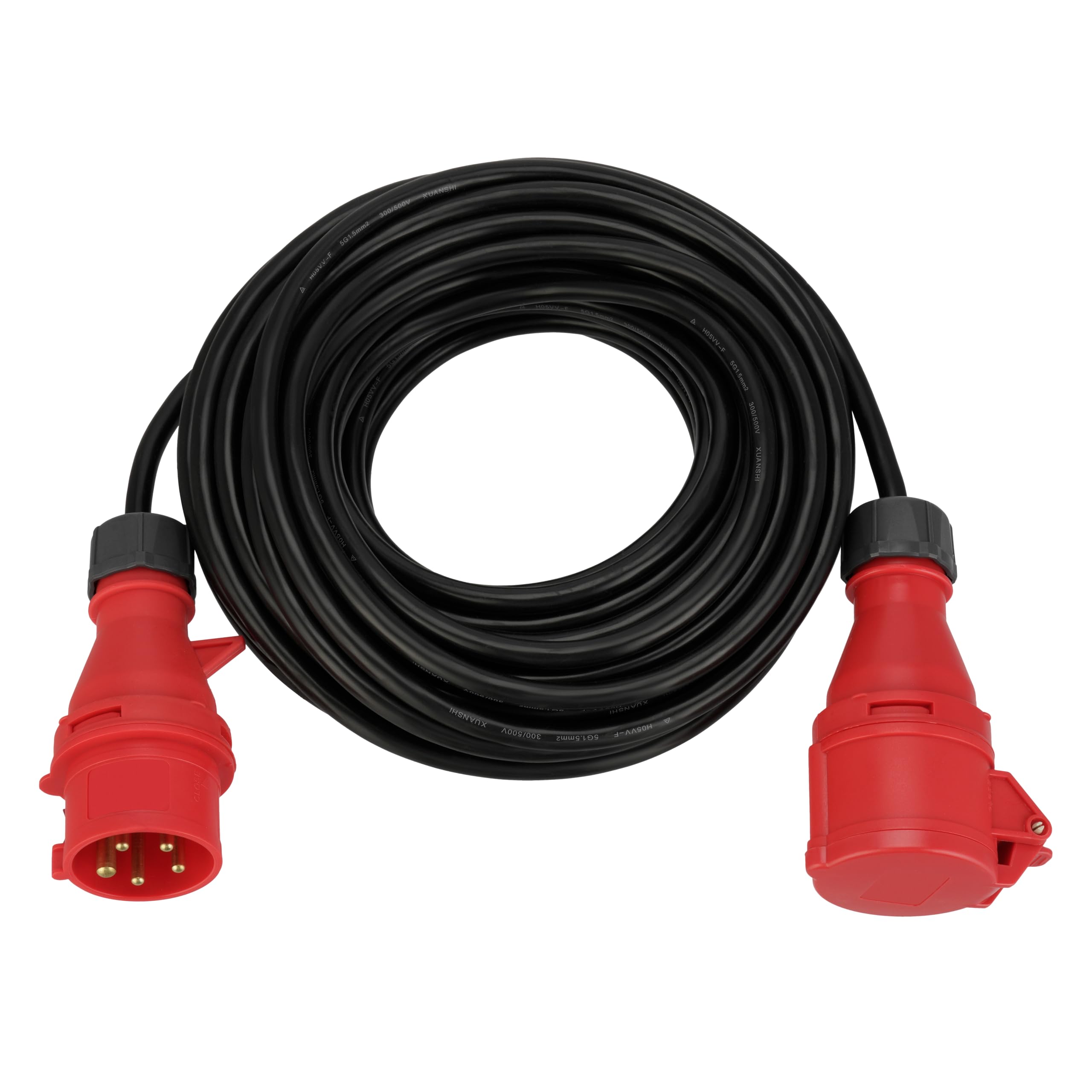 REV Ritter 0063201 - Prolunga CEE H05VV-F5G 1.5 mm², 20 m, colore: nero
