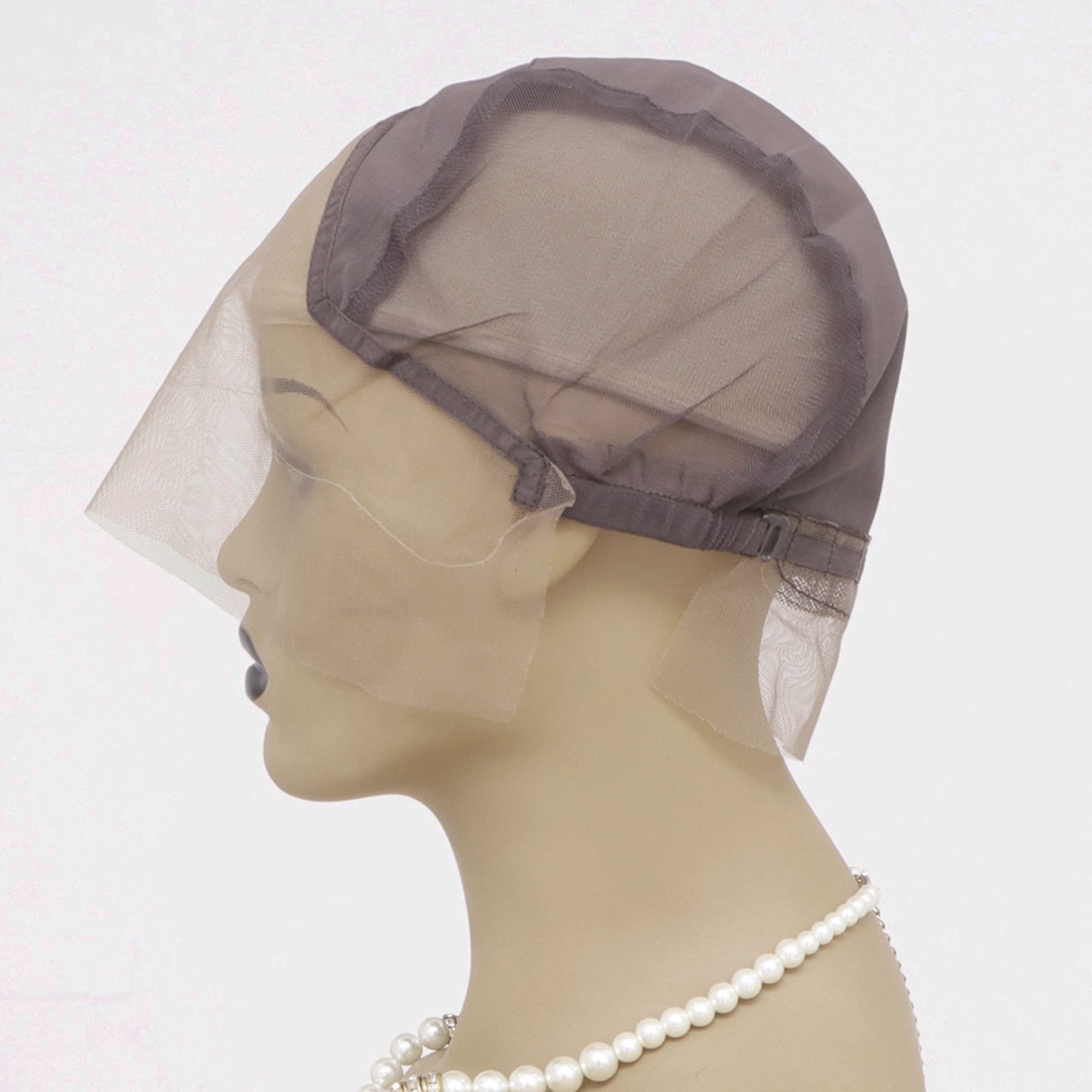 Dinghao Hair Wig Breathable 13x4 Lace Front Wig Cap for Making Wigs with Adjustable Straps Medium Size Medium Brown Lace Color 1 Piece, Medium Lace Color