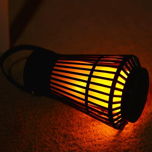 Miniatura 9 de Altavoz Bluetooth para exteriores con atmósfera de llama, altavoz inalámbrico LED impermeable con antorcha, sonido estéreo, accesorios geniales para