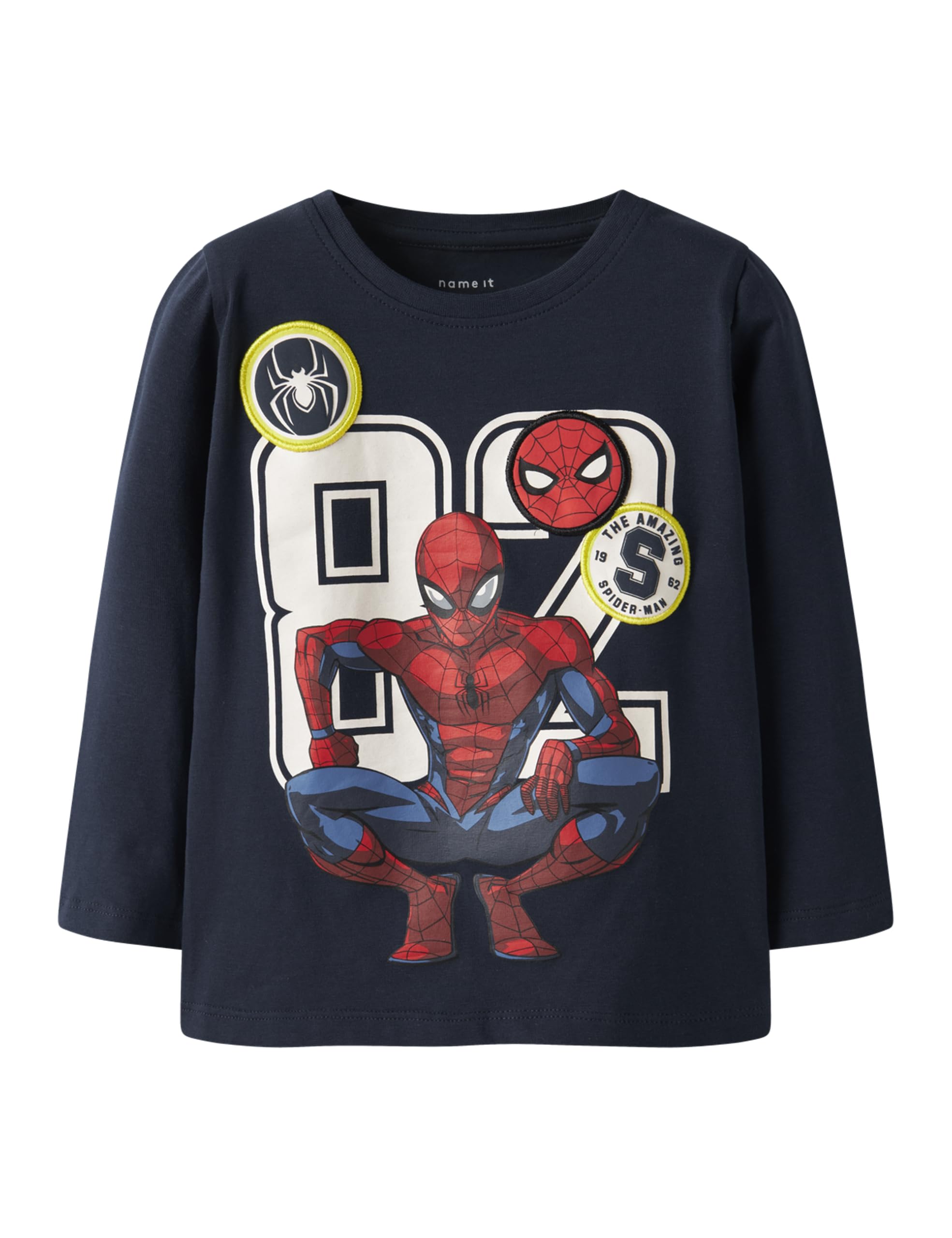 Name IT Jungen Name It Boy Oberteil mit Langen Ärmeln Spider-Man Nmmdeep Spider Ls Nreg Top Box Noos Mar (1er Pack)
