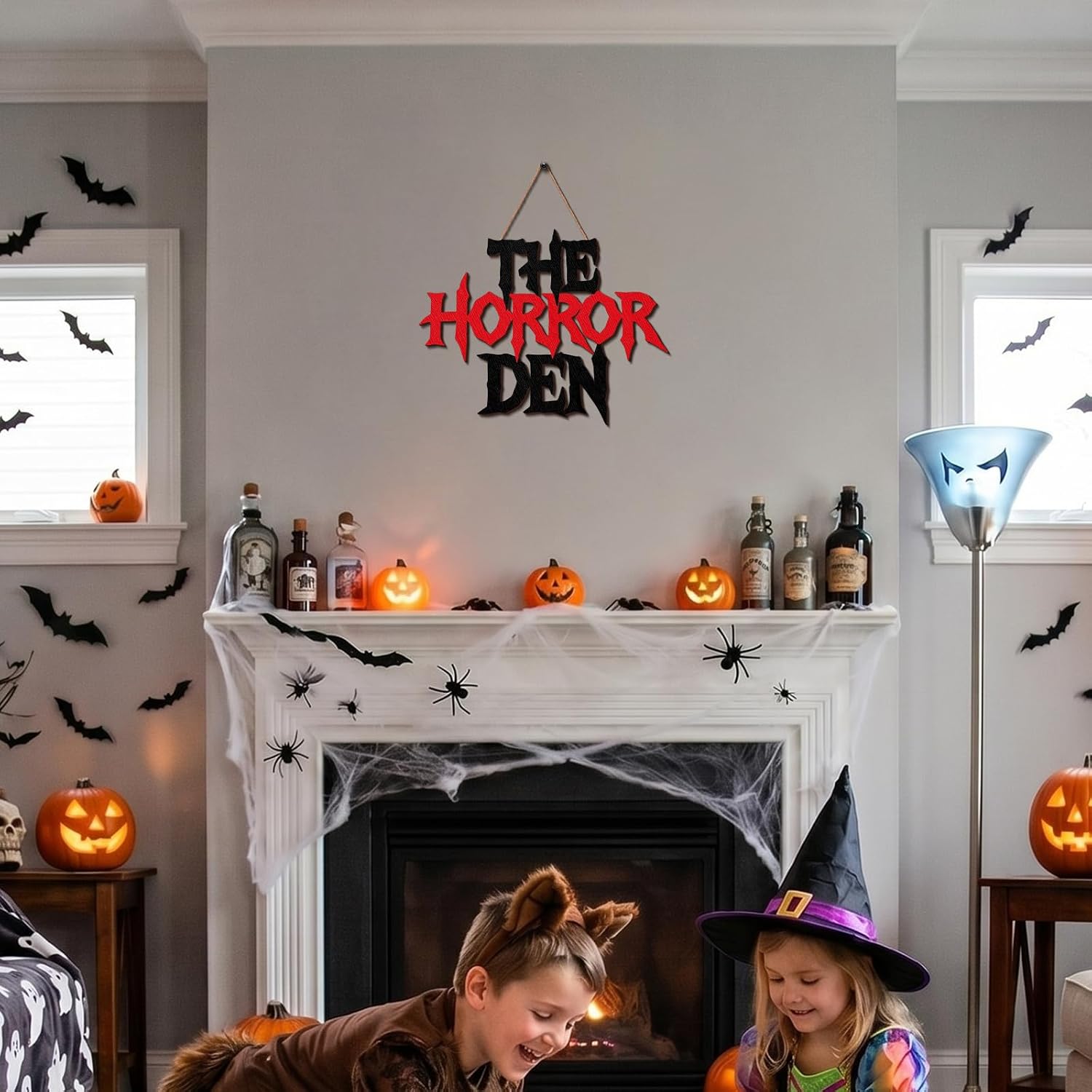 Yousoontic Horror Movie Decoration The Horror Den Wooden Hanging Sign image 4
