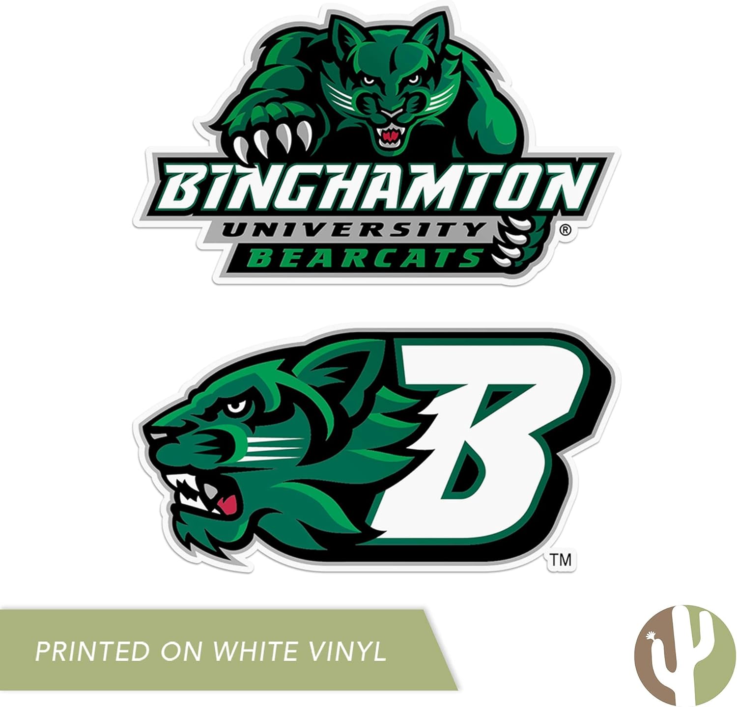 Desert Cactus Binghamton University Sticker Bearcats Vinyl Decal Laptop Water Bottle Car Scrapbook (4 Inch Set V1) - Image 6