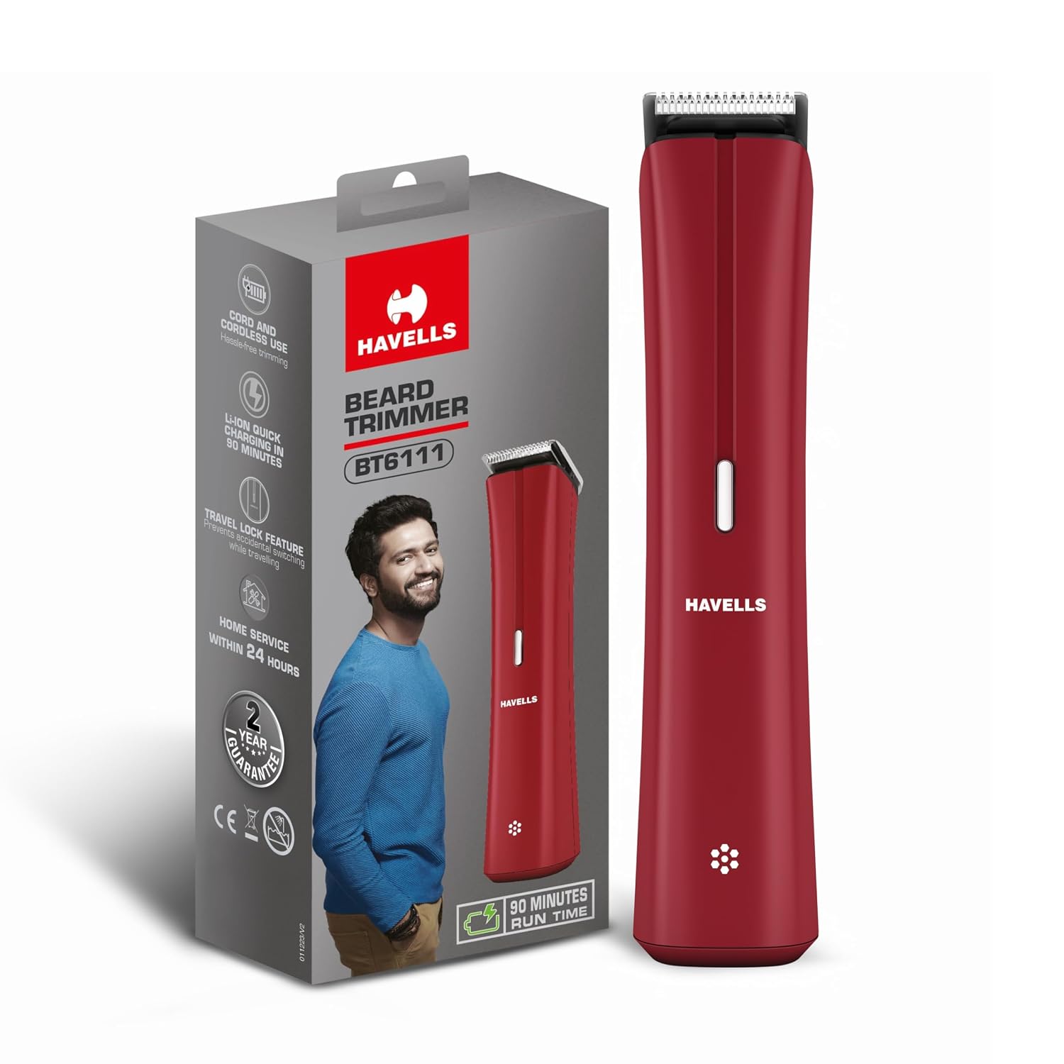 Havells Bt6111 Beard Trimmer, Skin Firendly Stainless Steel Blades 90 Mins Runtime Up To 13 Mm Length Settings 2 Years Gua... - Review, Price and Buying Guide