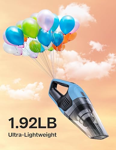 Aspirateur à main puissant, portable, léger, sans fil, avec 25 à 30 minutes d'autonomie, batterie rechargeable et charge rapide pour voiture, tapis, escalier, poils d'animaux - 8