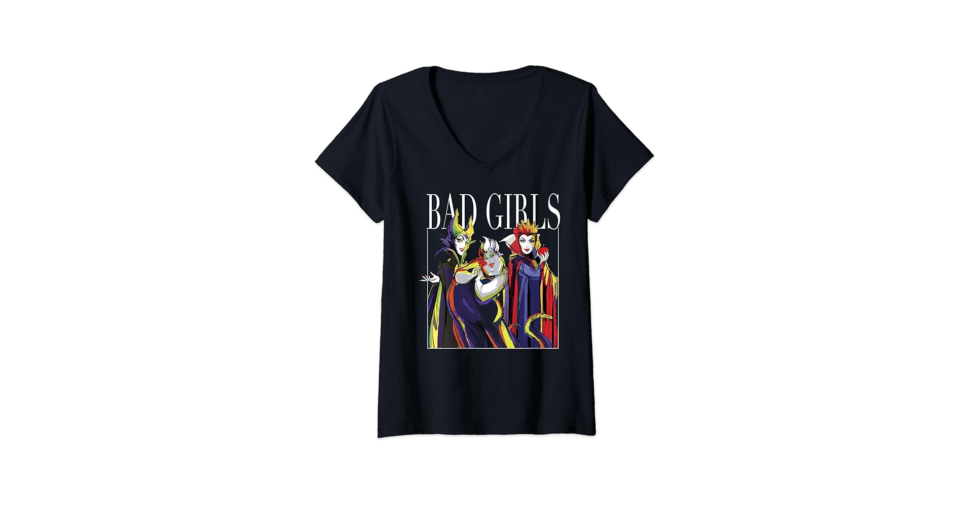 Amazon.com: Womens Disney Villains Bad Girls Trio V-Neck T