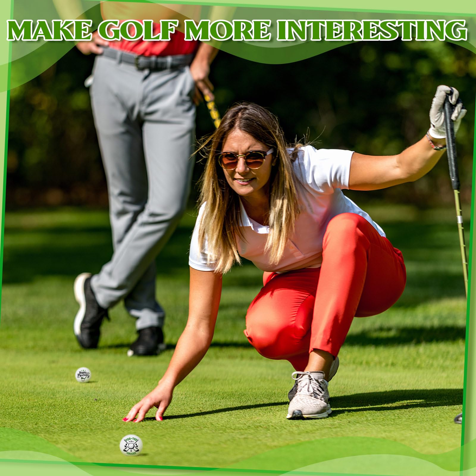 Seenelling 12 Pcs Happy Birthday Golf Ball Funny Christmas Novelty Gift for Dad Mom Coworker Employee Husband Grandpa Golfers Lovers Birthday