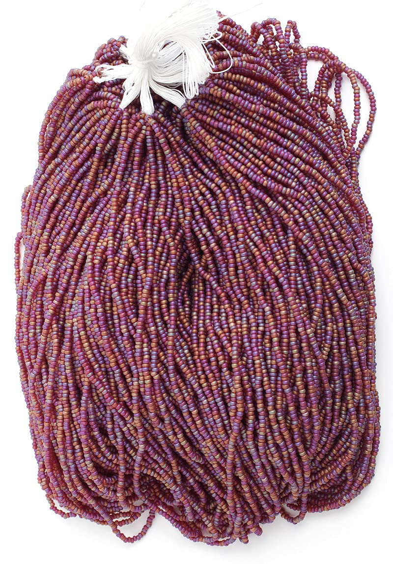 Czech Glass Seed Beads 11/0 - Opaque Dark Mauve, 250g Bulk Bag By Preciosa - View #3