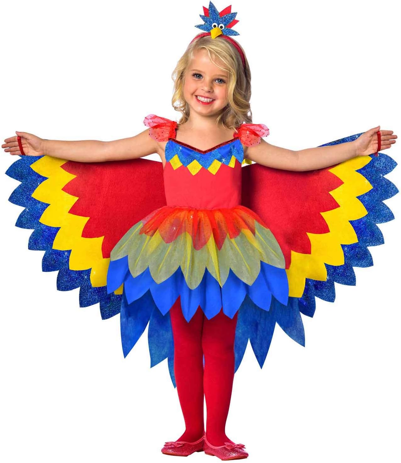 Amscan 9903518 Parrot Fairy Girl Costume Multi-Coloured 116 cm
