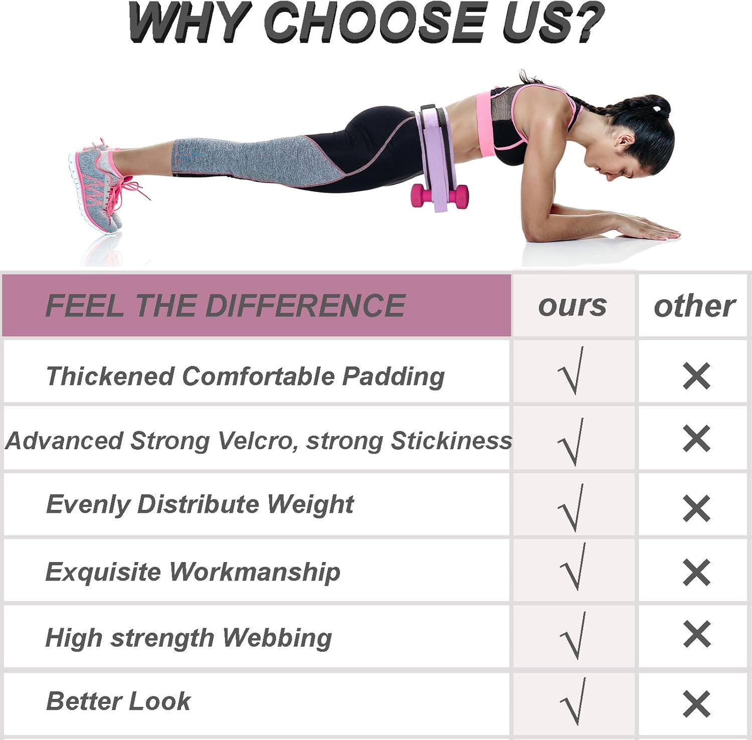 Dumbbell Hip Thrust Belt,Thick Padding Booty Belt for Hip Thrust,Dumbbell Belt for Hip Thrust,Glute Trainer and Booty Builder