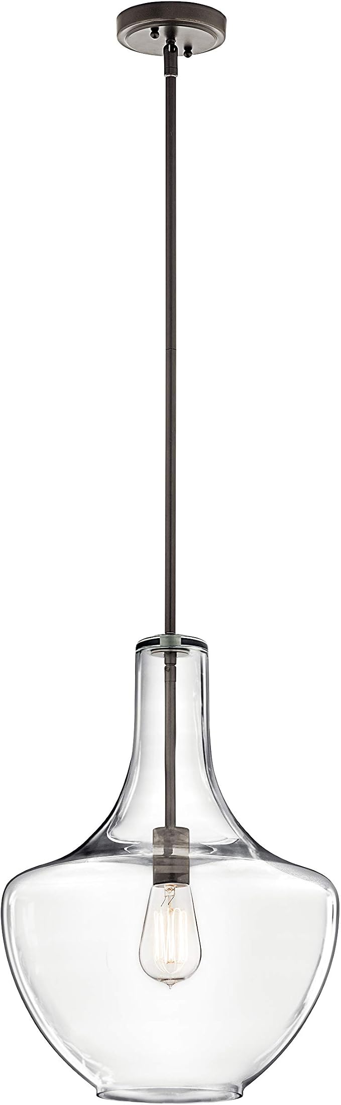 Light Bell Pendant Clear Glass 