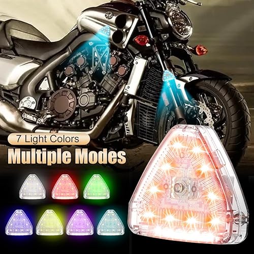 Miniatura 2 de SHUANGTODA Luz estroboscópica LED con control remoto inalámbrico, de alto brillo, recargable por USB, 7 colores, señal de advertencia intermitente