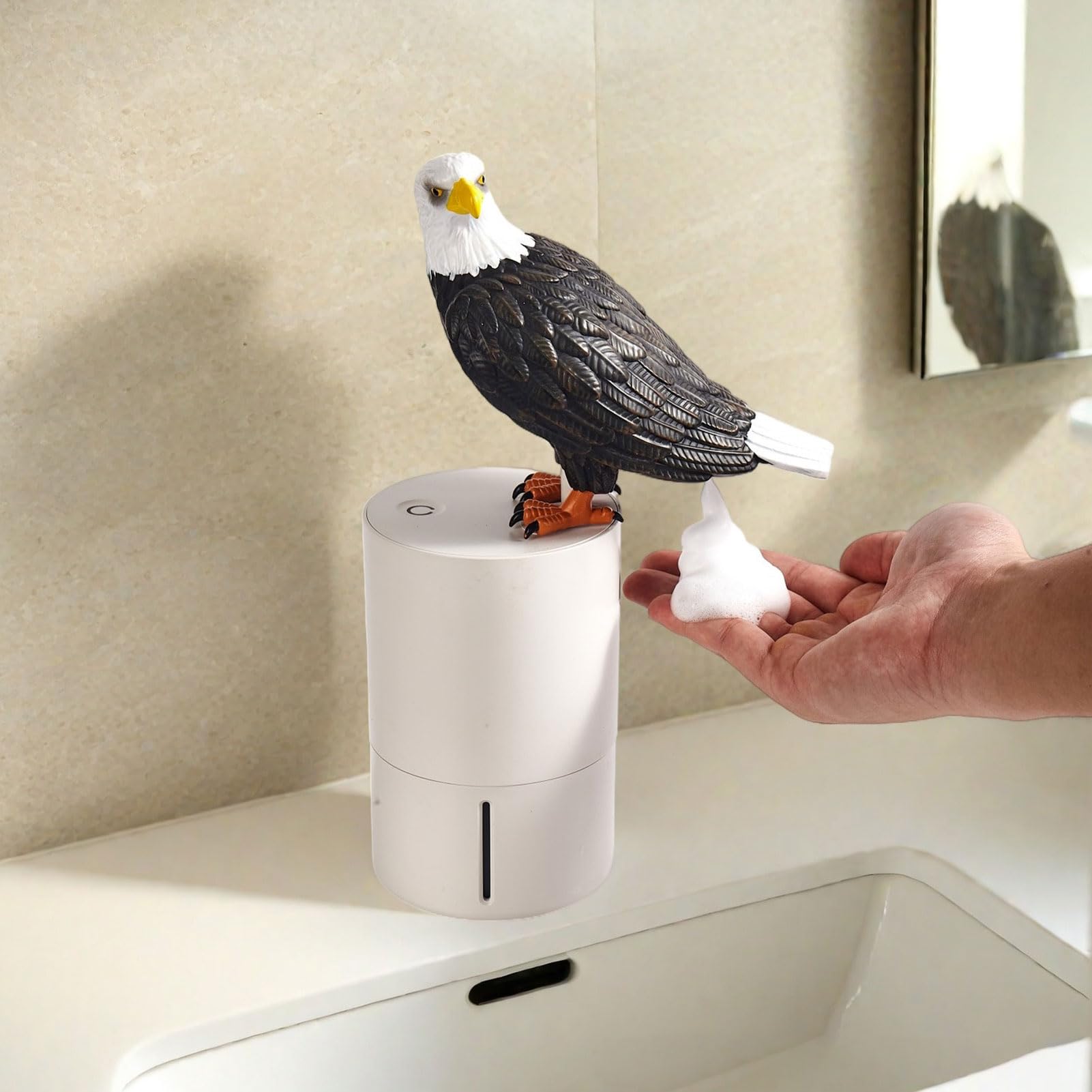 Distributore di Sapone Automatico a Forma di Aquila, Erogatore Schiuma