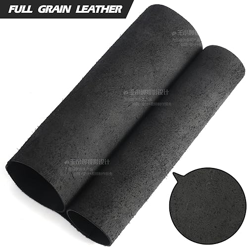 Miniatura 2 de RingSun Hojas de cuero genuino para manualidades de cuero (0.079 pulgadas), cuero de grano completo para costura de herramientas (12 x 12 pulgadas,