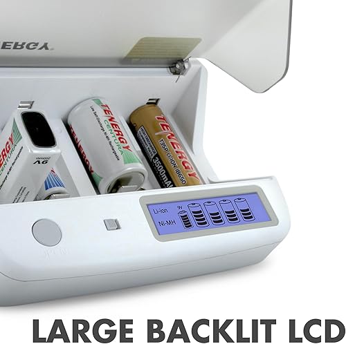 Miniatura 5 de Tenergy TN299 - Cargador de batería universal híbrido, NiCd, LiFePO4 NiMH cargador de batería inteligente para baterías recargables AA, AAA, C, D,