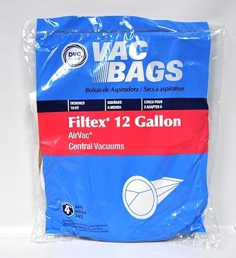 DVC Filtex 12 Gallon Air Vac Central Vacuum Bags
