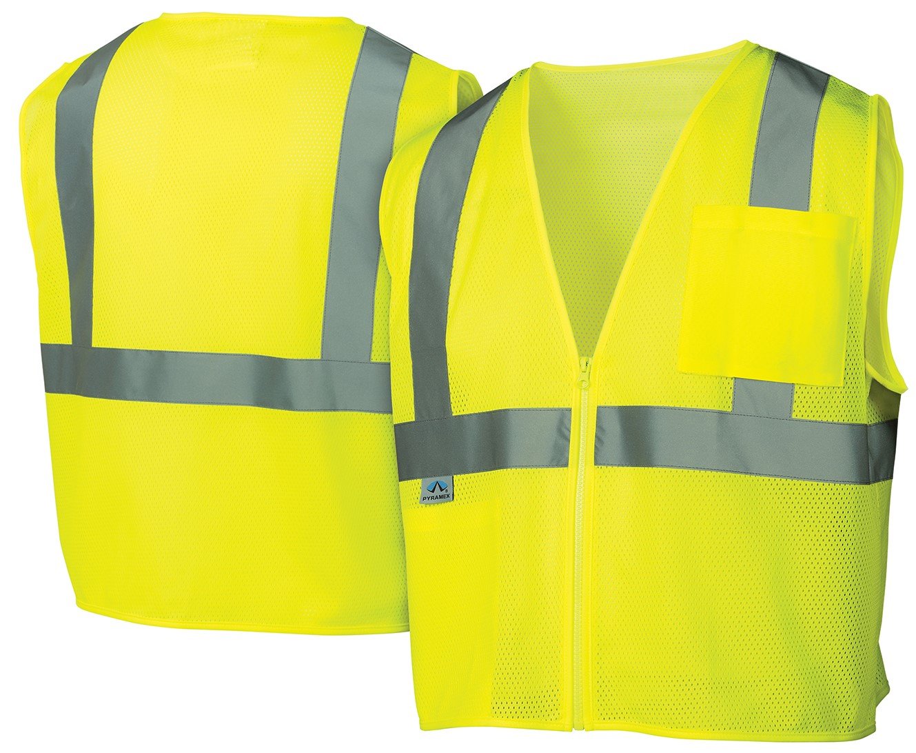 Pyramex Lumen X Class 2 Gilet de sécurité avec fermeture éclair