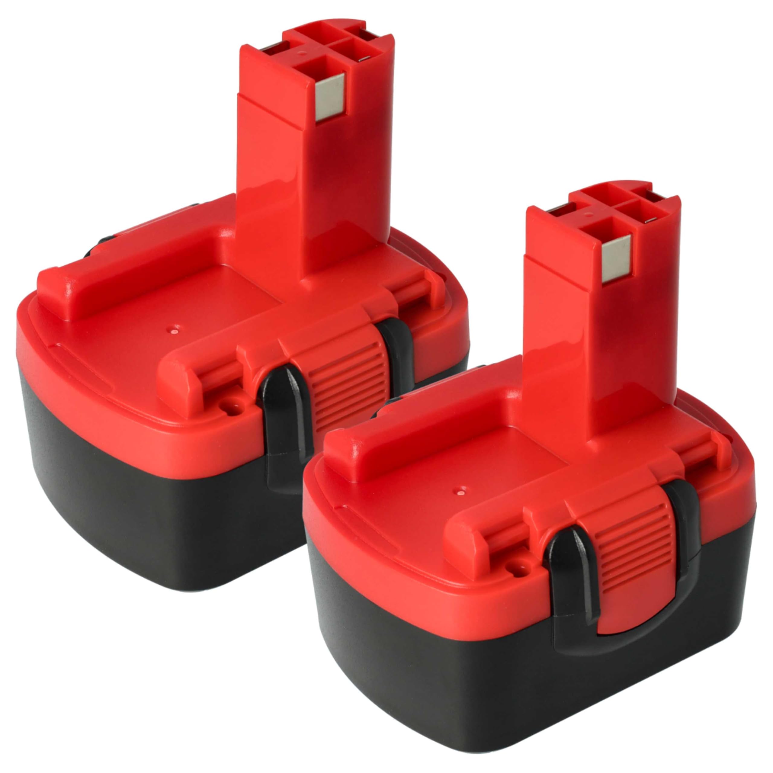 vhbw 2x Bateria zamienna do Bosch 2 610 909 013, 2607335533, BAT040, BAT041, BAT140, BAT159 do elektronarzędzi (1500mAh NiMH 14,4V)